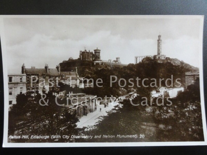 Edinburgh: Calton Hill. with Observatory and Nelson Monument RP - Old PC