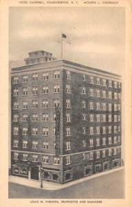 Poughkeepsie, NY New York  HOTEL CAMPBELL~Louis W Parsons VINTAGE  B&W Postcard