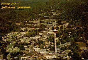 Tennessee Greetings From Gatlinburg Aerial View