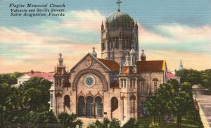 Vintage Postcard Flagler Memorial Church Howard Lee St. Augustine Florida FL