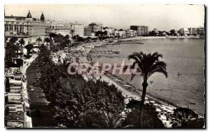 Old Postcard Cannes Great hotel and the Croisette Beach