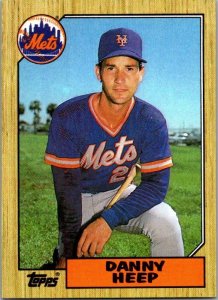 1987 Topps Baseball Card Danny Heap New York Mets sk3276