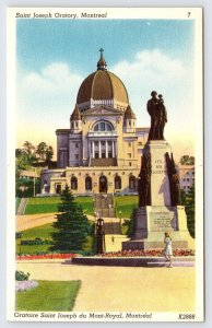 Saint Joseph Oratory, Montreal Canada Catholic Shrine, White Border Postcard  P6