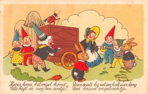 Fantasy Dressed Bunny Beetle Insect Organ Grinder Elves Elf Postcard JG236935