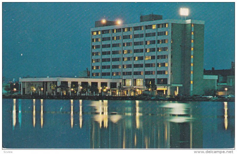 WILMINGTON, North Carolina, 1940-1960's; Wilmington Hilton at Night
