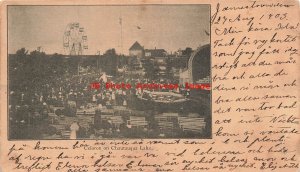 NY, Chautauqua Lake, New York, Celeron, Amusement Park, Private Mailing Card