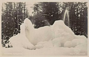 RATTVIK SWEDEN~FROZEN SPRINGKALLAN~PHOTO POSTCARD