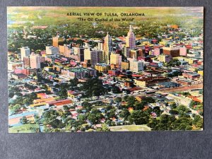 Aerial View Of Tulsa OK Litho Postcard H1309083533