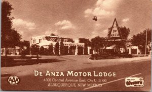 Postcard De Anza Motor Lodge in Albuquerque, New Mexico