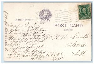 1908 Scenic View At Crapo Park Arch Trees Burlington Iowa IA Posted Postcard