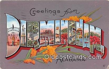 Large Letter Town Birmingham Alabama, USA 1941 