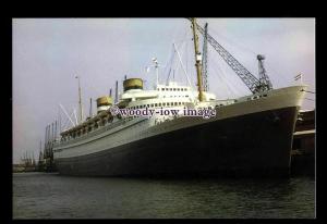 SIM0416 - Holland America Liner , Nieuw Amsterdam , built 1938 - postcard