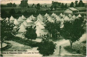 CPA Militaire Camp de SISSONNE - Une partie des Tentes (92193)