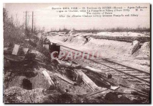 Old Postcard Reims Around Reims After Often The line between Chalons Pompelle...