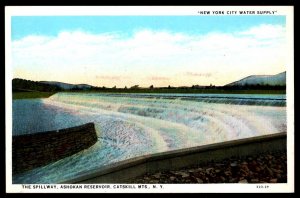 New York CATSKILL Mts., The Spillway, Ashokan Reservoir NYC Water Supply  ~ WB