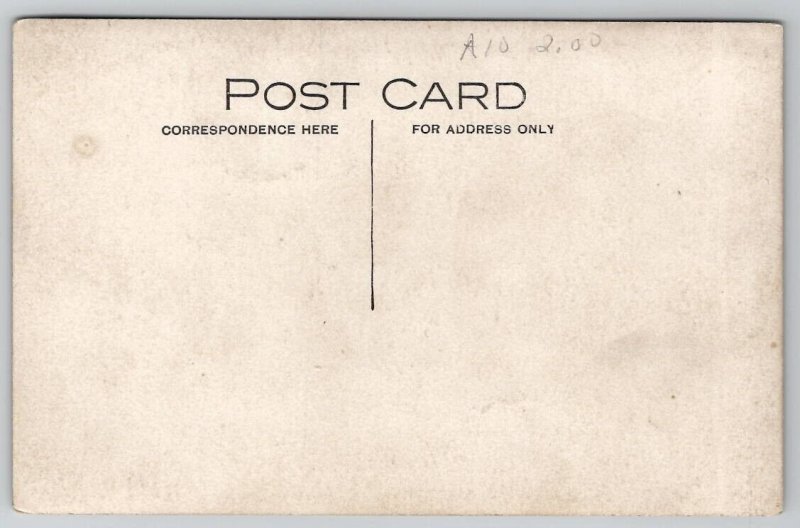 RPPC Man Posing Disaster Construction Demolished Structure Bridge Postcard F22