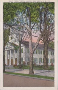 Postcard First Presbyterian Church New Bern NC