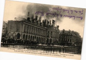 CPA AK RENNES - Incendie du Palais du Comerce (210455)