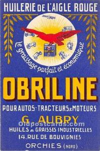 Obriline Huilerie De L'aigle Rouge Advertising Unused 