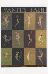 Risque Ballerina Ballet 1921 Art Deco Magazine Painting Postcard