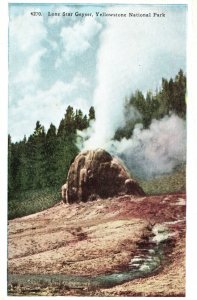 Vintage Postcard 1953 Lone Star Geyser Ten Feet Cone Yellowstone National Park