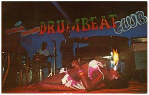 Bahamas Nassau Peanuts Taylor's Drumbeat Club Fire Breathing 1960s-70s Postcard