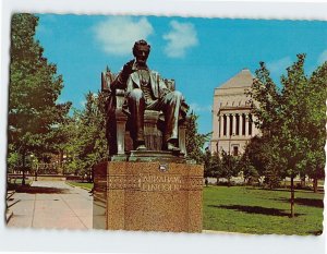 Postcard Statue of Abraham Lincoln, University Park, Indianapolis, Indiana