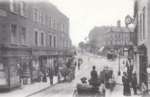 Shop Selling Dog Cakes ! Foreign Library Blackheath London in 1900 Postcard