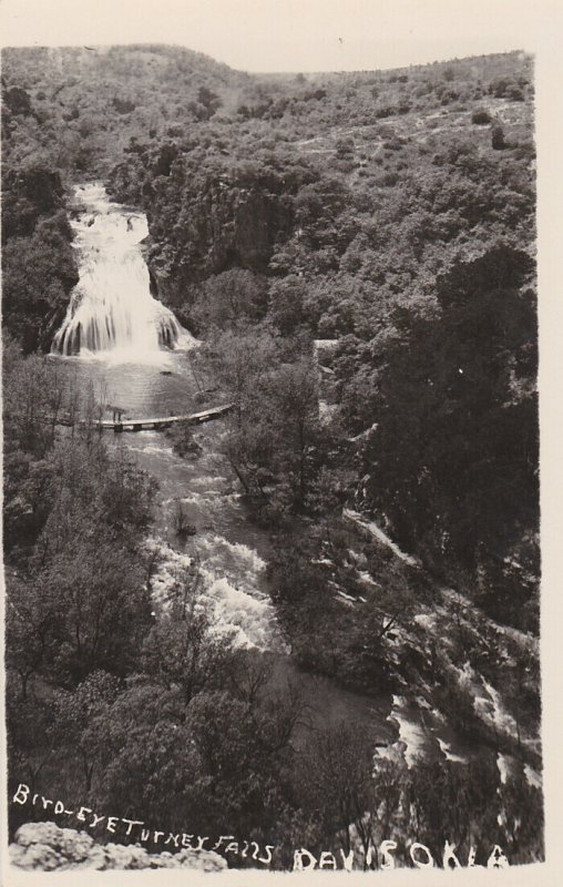 Oklahoma Davis Turner Falls Birds Eye View Real Photo