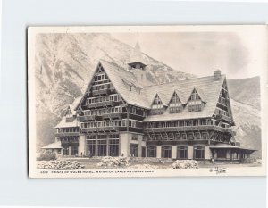 Postcard Princes Of Wales Hotel Waterton Lakes National Park Canada