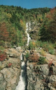 Vintage Postcard Silver Cascade Crawford Notch NH New Hampshire White Mountains