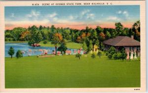 near WALHALLA, South Carolina SC  Scene at OCONEE STATE PARK  ca 1940s  Postcard