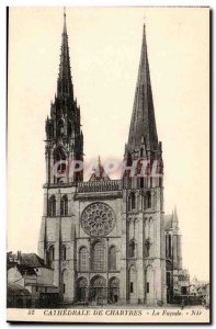 Chartres Cathedral Old Postcard The front