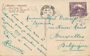 Czech Republic Prague Praha Most Karla IV RPPC 06.92