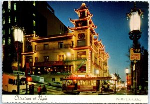 M-91868 Chinatown at Night San Francisco California