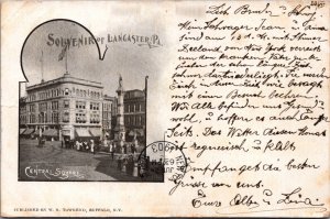 USA Souvenir of Lancaster Central Square Pennsylvania Vintage Postcard C026