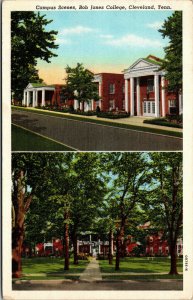 Vtg 1940s Bob Jones College Campus Scenes Cleveland Tennessee TN Postcard