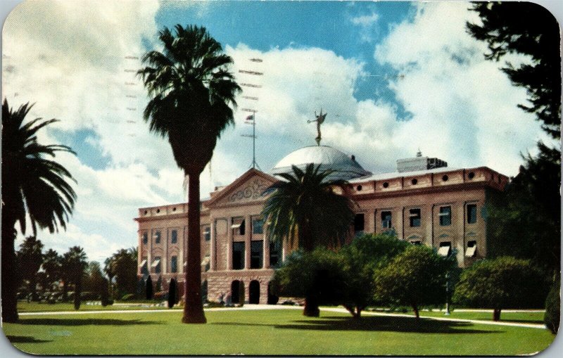 Vtg Phoenix Arizona AZ State Capitol Building 1950s Chrome Postcard
