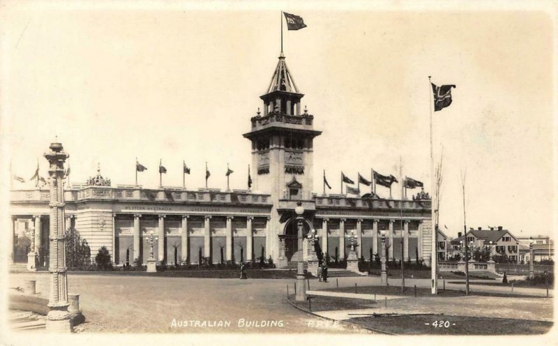 RPPC Australian Building 1915 PPIE San Francisco, CA Expo Vintage Postcard