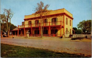 Vtg San Juan Batista California CA Plaza Hall Zanetta House 1950s Postcard