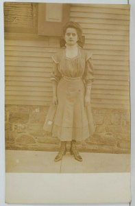 Rppc Young Girl Sister of Beaulah Fisher c1910 Real Photo Postcard P12