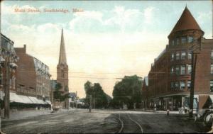 Southbridge MA Main St. c1910 Postcard #5