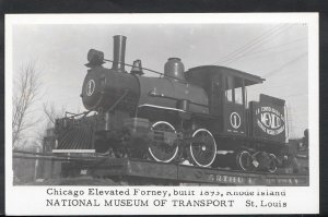 Railway Transport Postcard - Chicago Elevated Forney Train, Rhode Island V1083