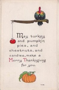 Thanksgiving Turkey Sitting On Butcher Knife