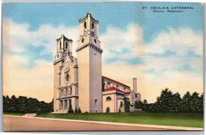 Postcard NE Omaha St. Cecilia's Cathedral