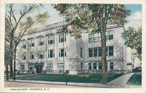 High School at Oneonta NY, New York - DB