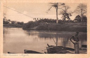 Angola Africa Cuanza River Ferry Vintage Postcard AA38385