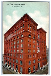 Kansas City Missouri MO Postcard New York Building Exterior Roadside Scene 1912