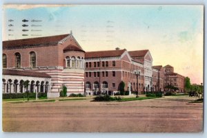 1943 Los Angeles California CA Postcard Campus Scene University Building Posted