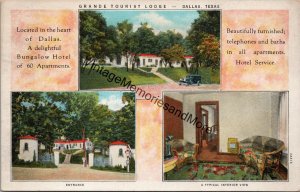 Grande Tourist Lodge Dallas Texas Postcard PC234